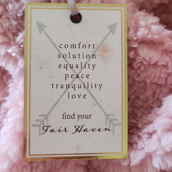 Sherpa Jacket Size M Pink Hood Pockets Lounge Fair Haven - Picture 7 of 7